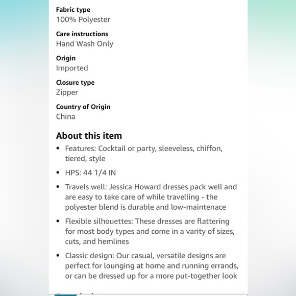 Jessica Howard Women's Chiffon Tiered Sleeveless-Cocktail Or Party new - Picture 4 of 9